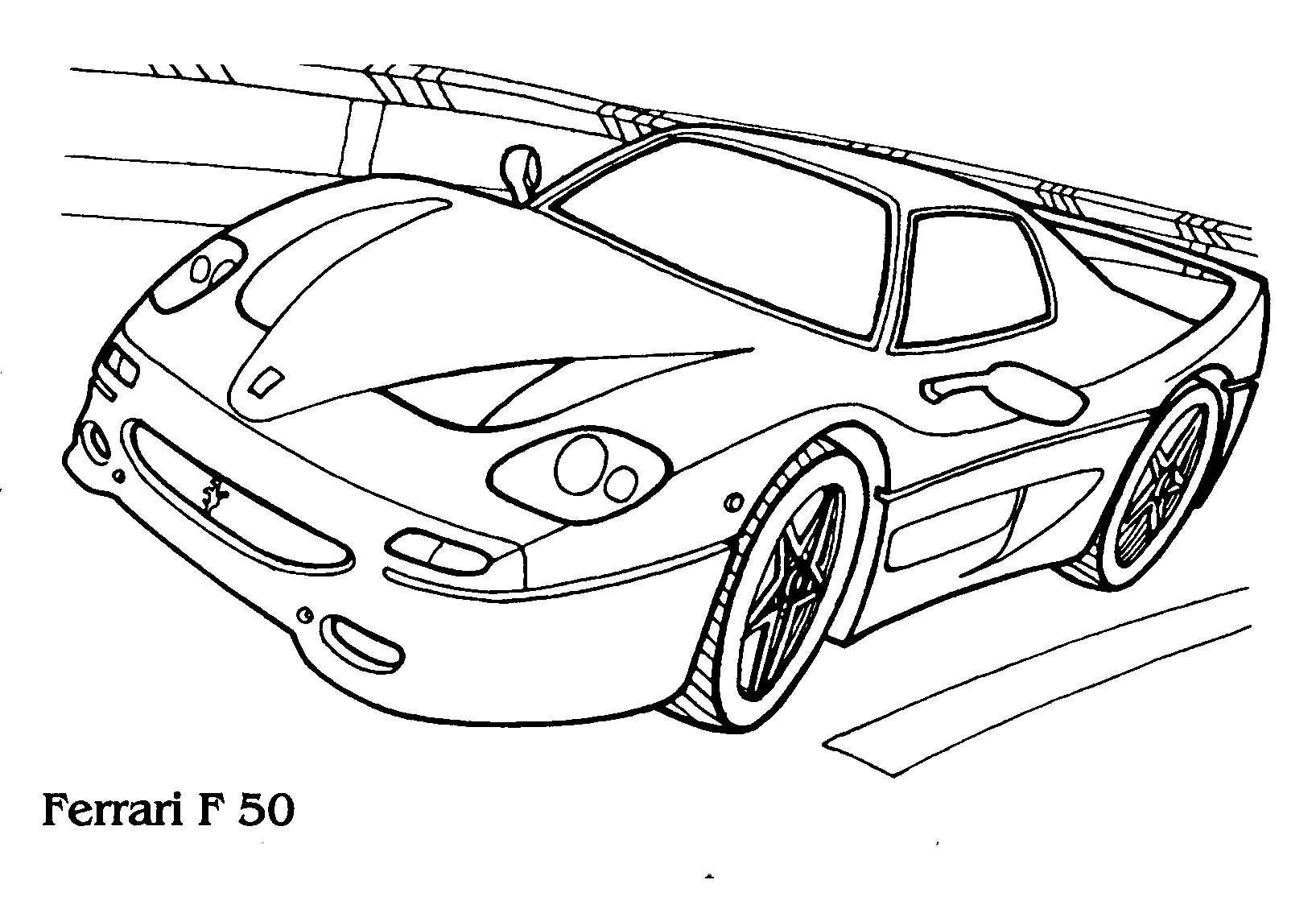 Kolorowanka Ferrari F50 Kolorowanka Ferrari F50