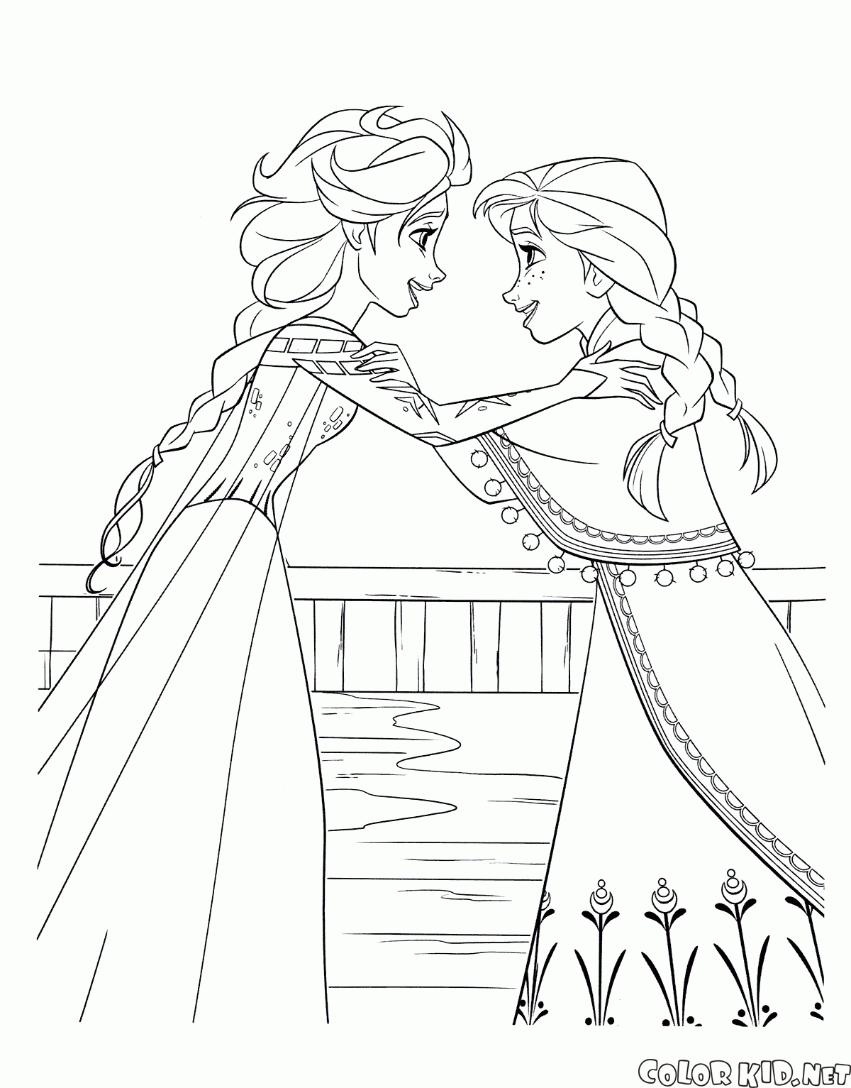 Kolorowanka Elsa I Anna