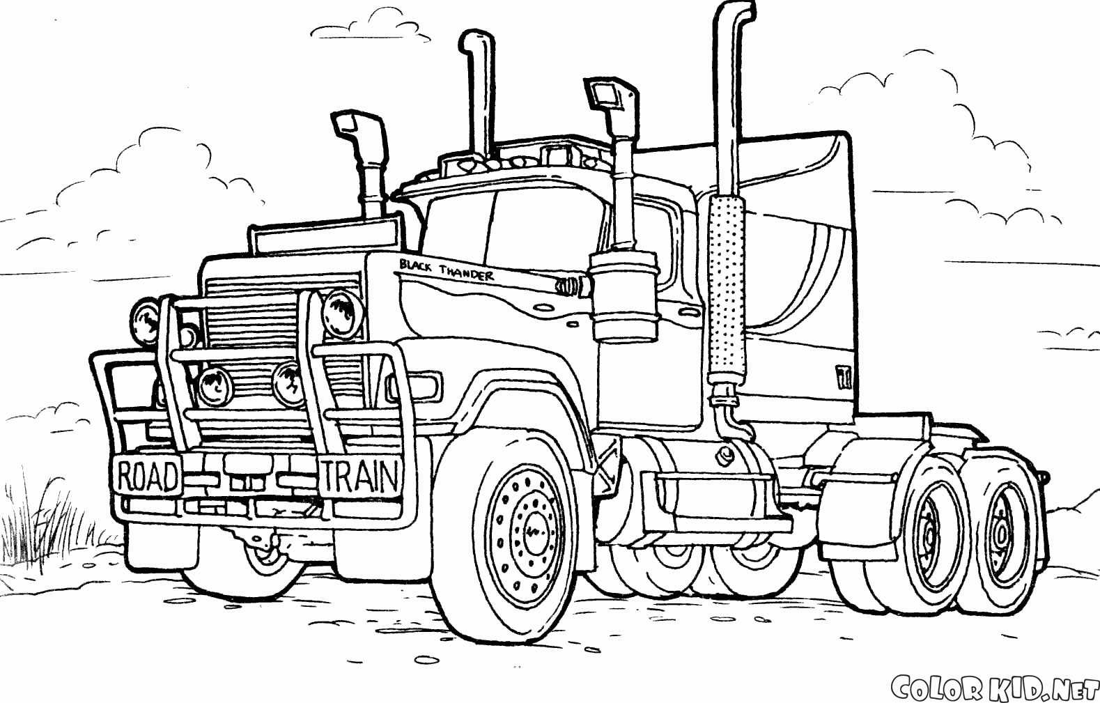 kolorowanka  duża ciężarówka