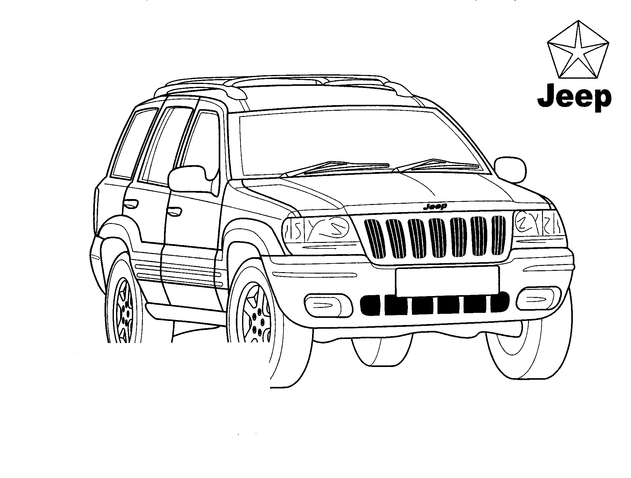 Kolorowanka Jeep Grand
