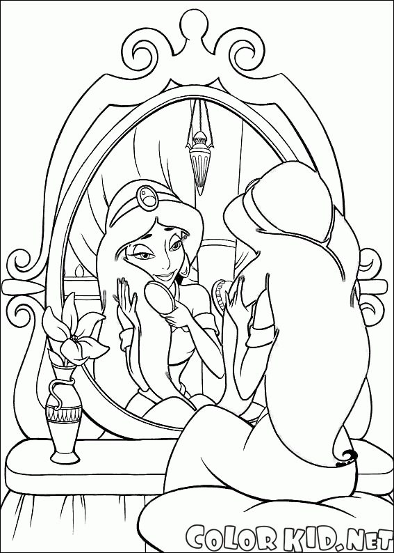 Księżniczka Jasmine i lustro