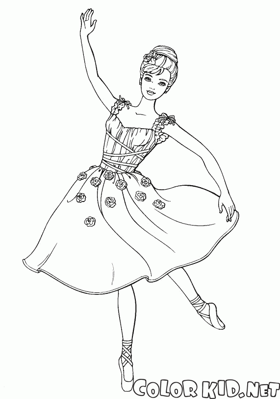 Ballerina w skromnej sukience