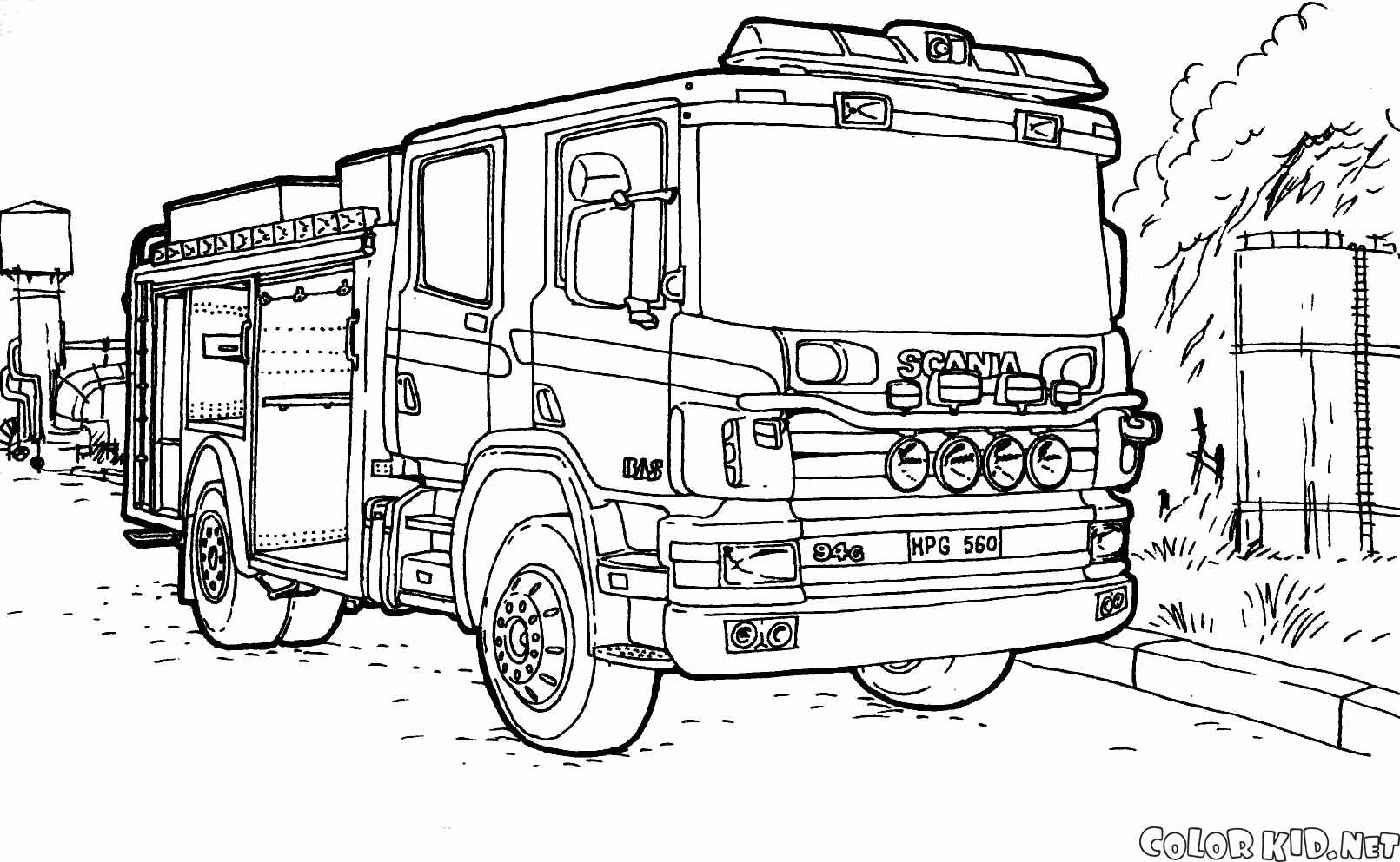 Samochód strażacki Scania