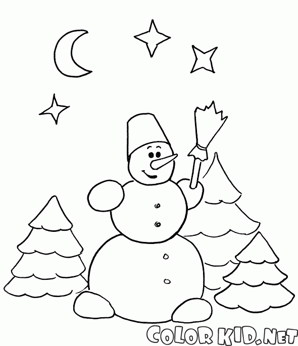 Snowman i gwiazdy nieba
