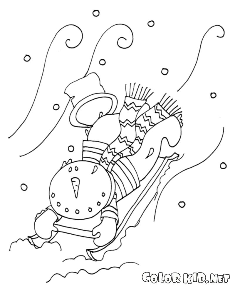 Snowman i sanie