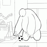 Robot Baymax i piłka