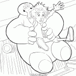 Baymax i Hiro latania w dół