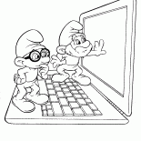 Papa Smerf i łebski Smurf