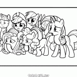 Małe kucyki są zaskoczeni