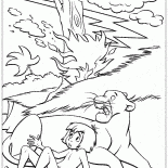 Piorun uderza drzewo