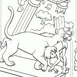 Bagheera pomaga Mowgli