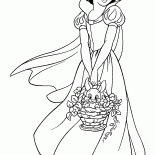 Królewna Śnieżka z koszem