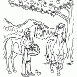 Indiańska z jabłkami