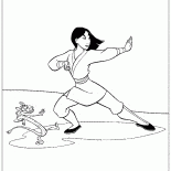 Smok trenuje Mulan