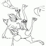 Nala i Simba na strusie