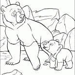 Kenai i Koda zamyślona