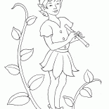 Chłopiec Elf muzykiem