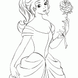 Księżniczka trzyma różę