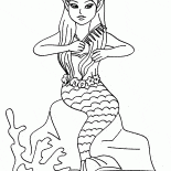 Mermaid czesała włosy