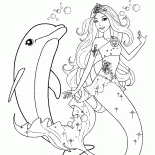 Syrenka pływanie w morzu