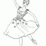 Ballerina w skromnej sukience