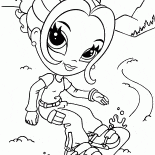 Dziewczyna na snowboardzie