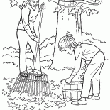 Sprzątanie opadłych liści