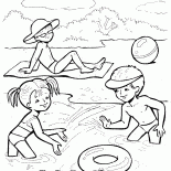 Letnie zabawy w rzece