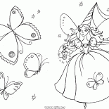 Wróżka w pięknym ogrodzie