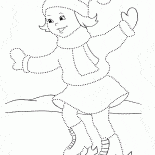 Dziewczyna jest jazda na łyżwach