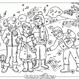 Dzieci śpiewają kolędy