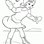 Dziewczyna na łyżwy