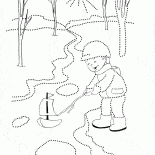 Łódź płynie na potoku