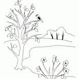 Pozostawia kwiat