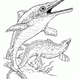 Ichtiozaury i plesiosaur