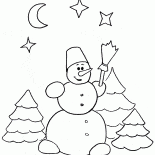 Snowman i gwiazdy nieba