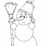 Snowman i ptak