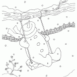 Snowman na huśtawce