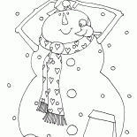 Snowman karmienia ptaków