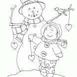 Snowman i dziewczyna