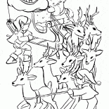 Santa Claus i młody asystenci