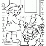 Dzieci zawiesić wieniec