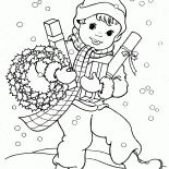 Chłopiec otrzymał prezenty