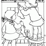 Dzieci powiesić pończochy