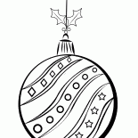 Choinka piłka na sznurku
