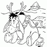 Osioł Kłapouchy zima