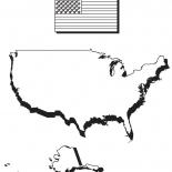 Mapa Ameryki i flagi