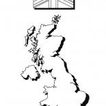 Mapa i fladze Anglii